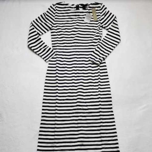 NEW WOMEN'S J CREW LONG SLEEVE STRIPED MAXI DRESS - Picture 10 of 10